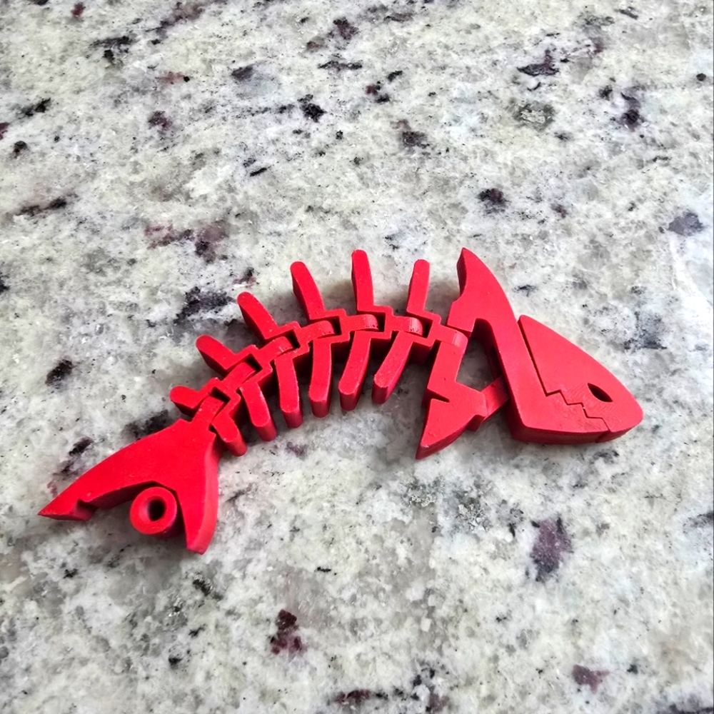 Red Fish Bone Toy for Kids